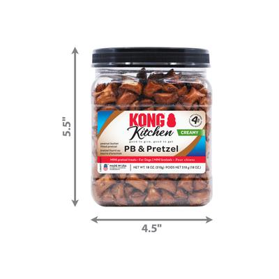 Show full view: KONG Kitchen Natural Peanut Butter & Pretzel Crunchy Dog Treats, 18-oz tub slide 5 of 7
