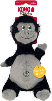 Show full view: KONG Knots Belly Gorilla Tough Squeaky Plush Dog Toy, Black, Medium/Large slide 3 of 4