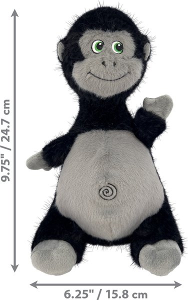 Show full view: KONG Knots Belly Gorilla Tough Squeaky Plush Dog Toy, Black, Medium/Large slide 2 of 4