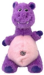 KONG Knots Belly Hippo Tough Squeaky Plush Dog Toy, Purple Pink, Medium/Large