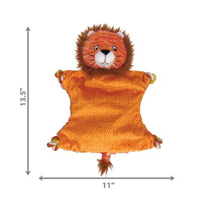 Show full view: KONG Knots Flatz Lion Dog Toy, Yellow, Medium & Large slide 2 of 4