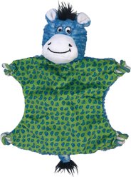 KONG Knots Flatz Zebra Dog Toy, Blue, Medium & Large