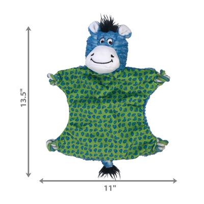 Show full view: KONG Knots Flatz Zebra Dog Toy, Blue, Medium & Large slide 3 of 4