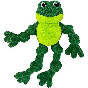KONG Knots Frog Squeaky Dog Plush Toy, Green, Large/X-Large