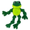 KONG Knots Frog Squeaky Dog Plush Toy, Green, Large/X-Large