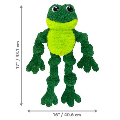Show full view: KONG Knots Frog Squeaky Dog Plush Toy, Green, Large/X-Large slide 2 of 5