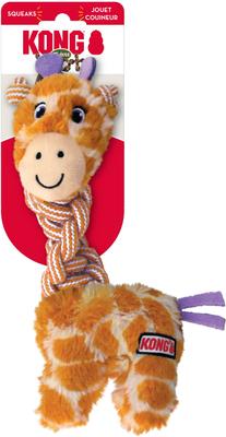 Show full view: KONG Knots Twists Giraffe Squeaky Dog Plush Toy, Tan, Medium/Large slide 3 of 4