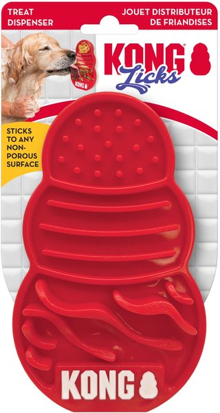 Show full view: KONG Licks Dog Treat Dispensers Toy, Red, Large slide 3 of 6