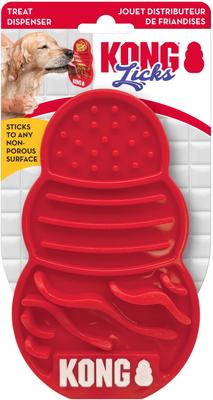 Show full view: KONG Licks Dog Treat Dispensers Toy, Red, Large slide 3 of 6