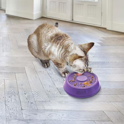 Show full view: KONG Licks Spinz Dog & Cat Treat Dispensers Toy, Purple, Small slide 6 of 6