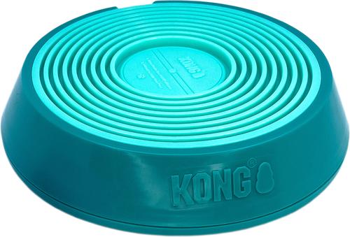 Show full view: KONG Licks Spinz Dog Treat Dispensers Toy, Teal, Large slide 6 of 7