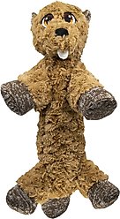 KONG Low Stuff Flopzie Beaver Squeaky Plush Dog Toy, Medium