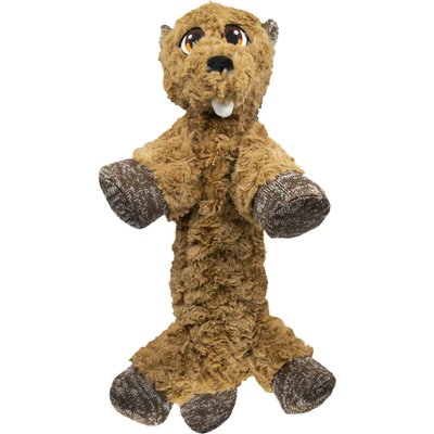 KONG KONG Low Stuff Flopzie Beaver Squeaky Plush Dog Toy, Medium