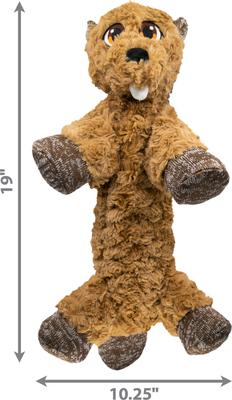 Show full view: KONG Low Stuff Flopzie Beaver Squeaky Plush Dog Toy, Medium slide 2 of 4