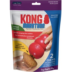 KONG Marathon Chicken Recipe Grain-Free Dog Chew Large Treats, 2 count