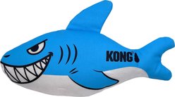 KONG Maxx Shark Tough Squeaky Dog Plush Toy, Blue, Medium