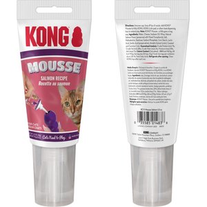 KONG Mousse Salmon Cat Treat Paste, 2.5-oz tube