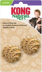 KONG Naturals Straw Balls Cat Toy, Straw Balls, 2-pack slide 2 of 5