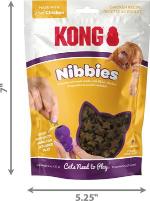 Show full view: KONG Nibbies Chicken Crunchy Cat Treats, 2-oz bag slide 5 of 5
