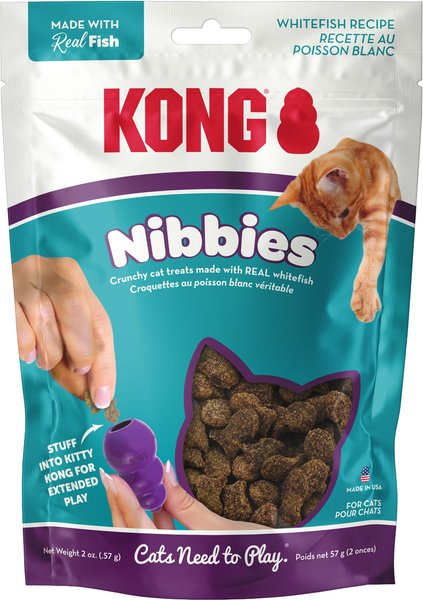 KONG Nibbies Whitefish Crunchy Cat Treats, 2-oz bag