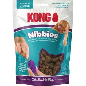 KONG Nibbies Whitefish Crunchy Cat Treats, 2-oz bag