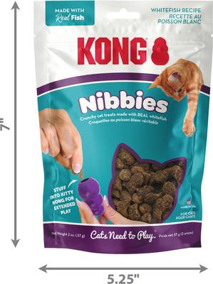 Show full view: KONG Nibbies Whitefish Crunchy Cat Treats, 2-oz bag slide 5 of 6