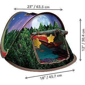 KONG Play Spaces Glamping Tent Cat Tunnels with Catnip Toy, Multicolor
