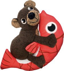 KONG Pull-A-Partz Pals Bear Squeaky Dog Plush Toy, Brown, Medium