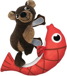 KONG Pull-A-Partz Pals Bear Squeaky Dog Plush Toy, Brown, Medium slide 2 of 5