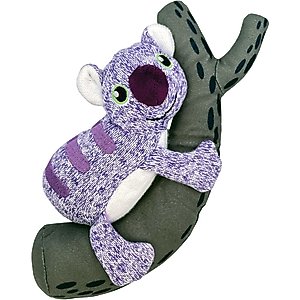 KONG Pull-A-Partz Pals Koala Squeaky Dog Plush Toy, Purple, Small