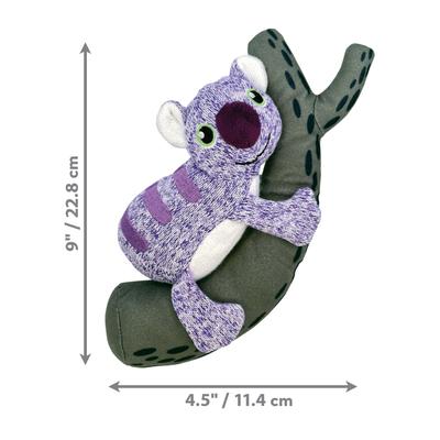 Show full view: KONG Pull-A-Partz Pals Koala Squeaky Dog Plush Toy, Purple, Small slide 2 of 4