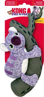Show full view: KONG Pull-A-Partz Pals Koala Squeaky Dog Plush Toy, Purple, Small slide 3 of 4