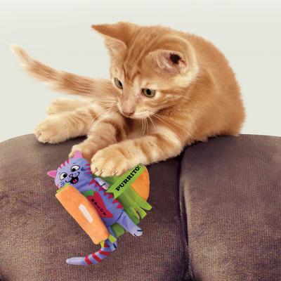 Show full view: KONG Pull-A-Partz Purrito Plush Cat Toy with Catnip slide 4 of 7