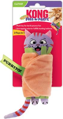 Show full view: KONG Pull-A-Partz Purrito Plush Cat Toy with Catnip slide 5 of 7