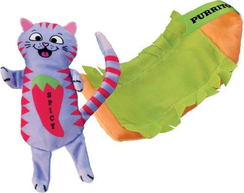 Show full view: KONG Pull-A-Partz Purrito Plush Cat Toy with Catnip slide 6 of 7