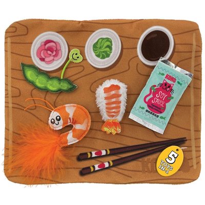 KONG KONG Pull-A-Partz Sushi Catnip Cat Toys, 5 count