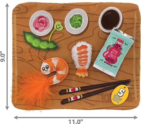 Show full view: KONG Pull-A-Partz Sushi Catnip Cat Toys, 5 count slide 3 of 7