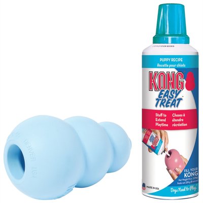 KONG KONG Puppy Chew Dog Toy + Stuff'N Easy Treat Puppy Recipe