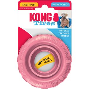 KONG Puppy Tires Dog Toy, Color Varies, Small