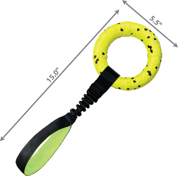 KONG Reflex Tug Dog Toy, Yellow, Medium