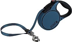 KONG Retractable Terrain Nylon Reflective Retractable Dog Leash, Blue, Large: 16-ft long, 1/2-in wide