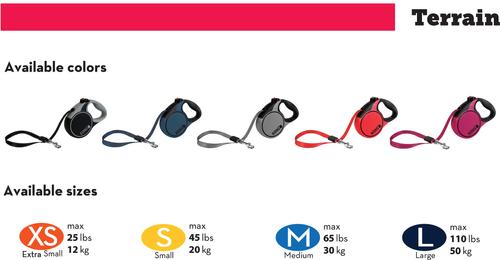 Show full view: KONG Retractable Terrain Nylon Reflective Retractable Dog Leash, Fuchsia, Large: 16-ft long, 1/2-in wide slide 3 of 6