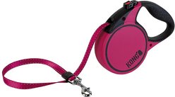 KONG Retractable Terrain Nylon Reflective Retractable Dog Leash, Fuchsia, Small: 16-ft long, 3/8-in wide