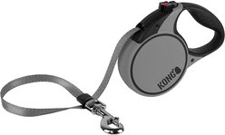 KONG Retractable Terrain Nylon Reflective Retractable Dog Leash, Grey, Large: 16-ft long, 1/2-in wide