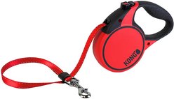 KONG Retractable Terrain Nylon Reflective Retractable Dog Leash, Red, Medium: 16-ft long, 7/16-in wide