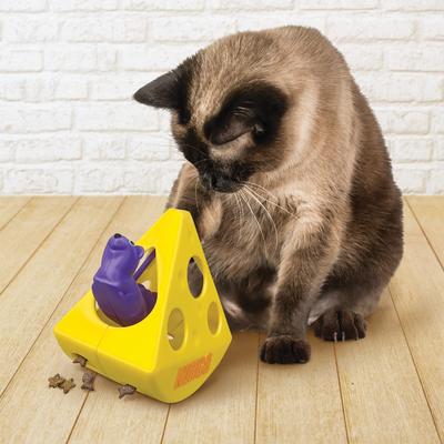Show full view: KONG Rewards Rocker Cheese Motion Cat Toy, Yellow slide 5 of 5