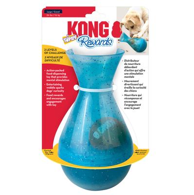 Show full view: KONG Rewards Tipsy Treat Dispenser Dog Toy, Blue, Large slide 3 of 6