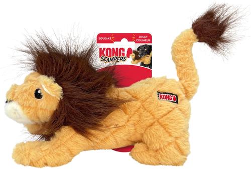Show full view: KONG Scampers Lion Squeaky Dog Plush Toy, Tan, Medium slide 3 of 4