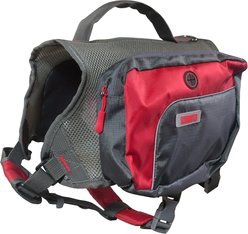 KONG Scout Travel Day Dog Pack, Red/Gray, Small
