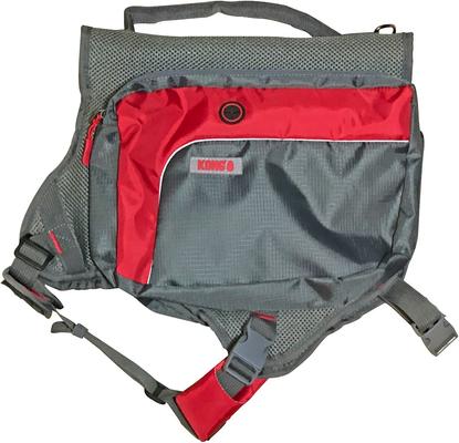 Show full view: KONG Scout Travel Day Dog Pack, Red/Gray, Small slide 2 of 9